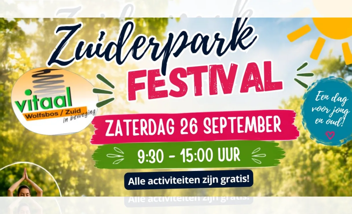 Zuiderpark Festival op 26 september as.